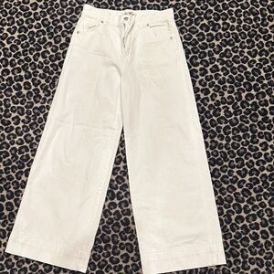 Madewell Cream Wide-Leg Jeans